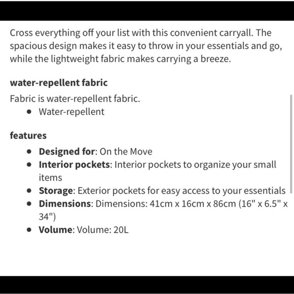 LULULEMON VERY RARE, HARD TO FIND BLACK “CROSS IT OFF” TOTE 20L GOOD AS NEW. - Picture 7 of 10